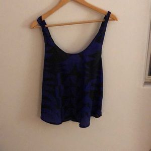 Silky open backed tank top blouse